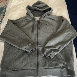Mens Under Armour Fleece Full zip Hoodie - Gray